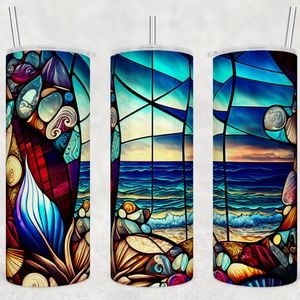 Ocean View 20oz Straight Tumbler with Straw Included